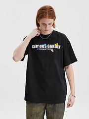 Curious Garden Flower Embroidery High Street Tee