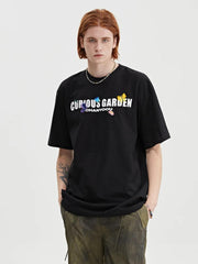 Curious Garden Flower Embroidery High Street Tee