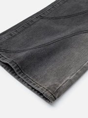 Cut Fringe Washed Jeans