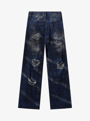 High Street Dirty Dyed Ripped Jeans