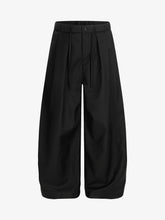 Pleated Drawstring Scimitar Track Pants