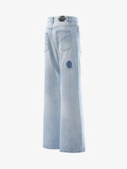 Vintage Washed Patch Ripped Baggy Jeans