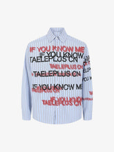 Street Lettering Vintage Striped Shirt