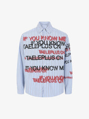 Street Lettering Vintage Striped Shirt
