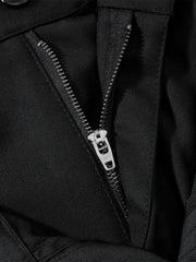 Double Waistband Panel Strap Barrel Pants