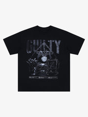 Vintage Chain Watch Print T-Shirt