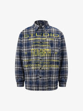 Yellow Plaid Letter Print Shirt