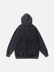 Dark Series Doberman Print Hip-Hop Old Hoodie
