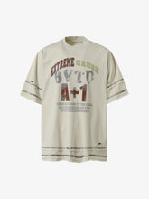 Graffiti Raw Edge Patchwork T-Shirt