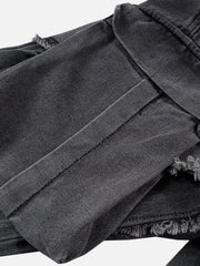 Deconstruct Fringe Big Pocket Jeans