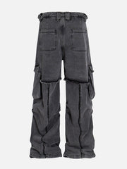 Deconstruct Fringe Big Pocket Jeans