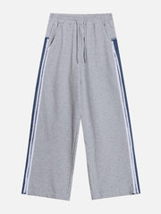 Denim Patchwork Sweatpants