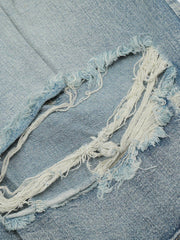 Distressed Fringe Jorts