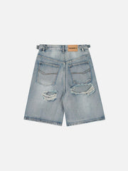 Distressed Fringe Jorts