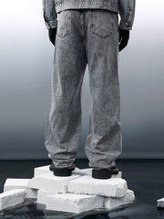 Distressed Patchwork Jeans