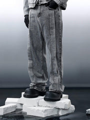 Distressed Patchwork Jeans