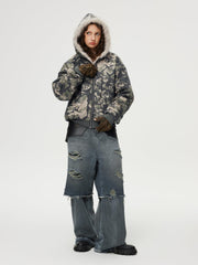 Distressed Two Layer Baggy Jeans