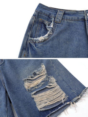 Distressed Vintage Ripped Jorts