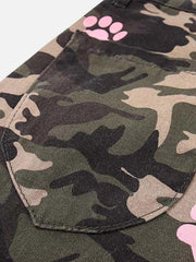 Dog Paw Print Camouflage Pants