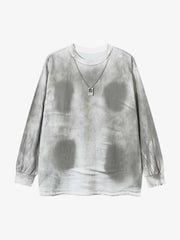 Inkjet Dirty Necklace Long-Sleeved T-Shirt