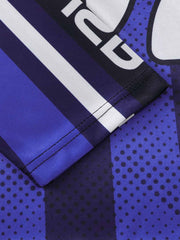 Loose Mesh Striped Hip-Hop Long Sleeve Jersey T-Shirt