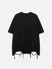 Embroidery Distressed Star Washed Tee