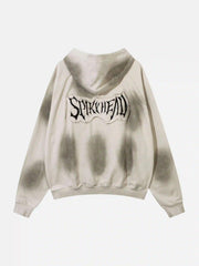 Embroidery Spots Zip-Up Hoodie