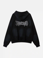 Embroidery Spots Zip-Up Hoodie