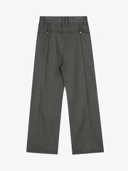 Pleated Deconstructed Tailored Pocket Casual Pants