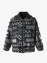 Vintage Plaid Polka Dot Reversible Sherpa Cotton Jacket