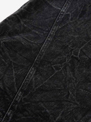 High Street Functional Structured Design Tie-Dye Baggy Jeans