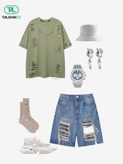 Fake Hole Camouflage Patch Jorts