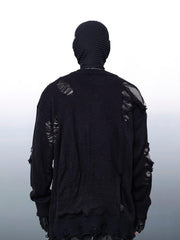Fake Two Ripped Hole Sweater