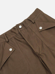 Faux Leather Cargo Pants