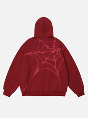 Flocked Spider Hoodie