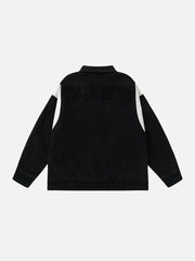 Flocking Letters Tweed Varsity Jacket