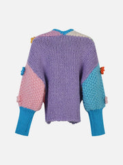 Flowers Embroidery Oversized Sleeves Cardigan