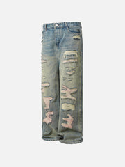 Fringe Distressed Jeans