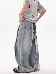 Fringe Washed Jeans