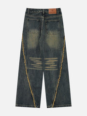 Fringe Washed Jeans