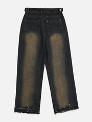 Gradient Raw Edge Jeans