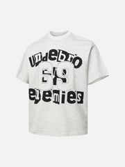 Graphic Patch Letter Print T-Shirt
