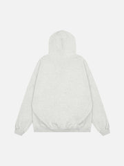 Grunge Bear Graphic Washed Hoodie