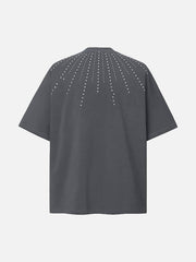 Heavy Rhinestone Short-Sleeve T-Shirt