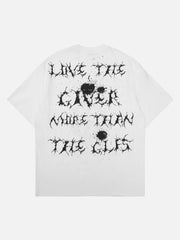 High Street Letter Print Short-Sleeved T-Shirt