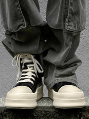 High-Top Side Zipper Platform Sneakers