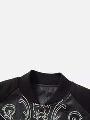 Hip Hop Gothic Embroidered Baseball Jacket