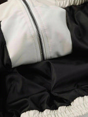 Hip Hop Street Patches Flame Lapel Jacket