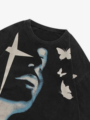 Abstract Portrait Print T-shirt