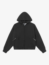 Retro Plaid Lining Zip Up Hooded Sweatshirt